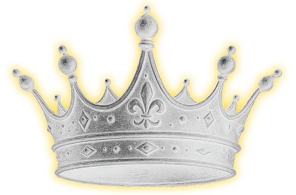 Silver crown with glowing edges